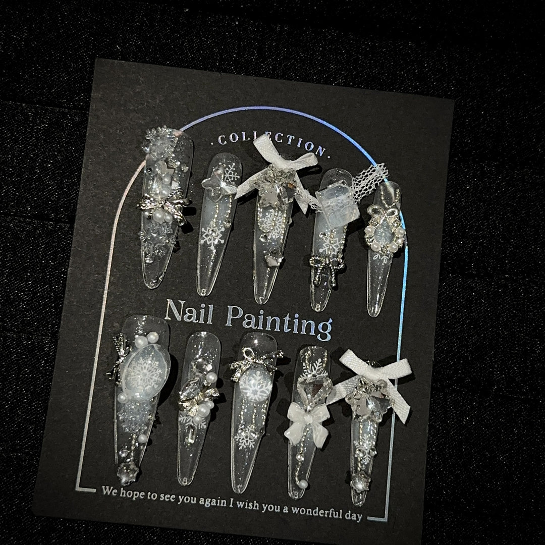 Elaborate Press-On Nail Design Set
