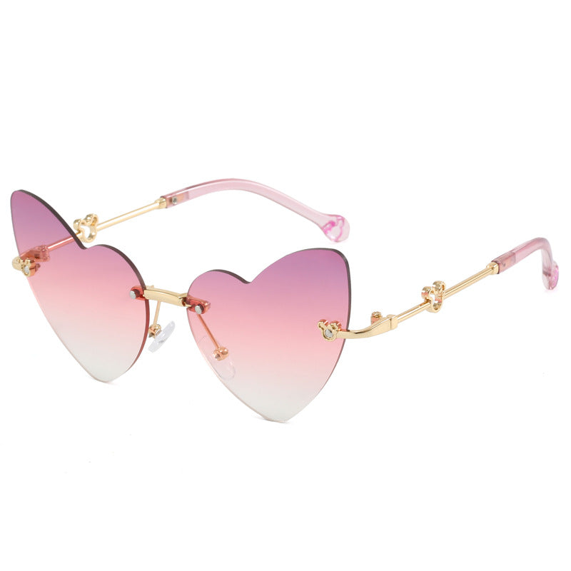 Women's Heart-Shaped Sunglasses with Embellished Frame Stornfield