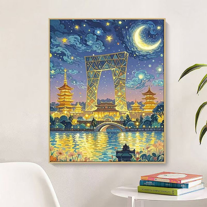 Artistic Cityscape Wall Art Print Stornfield