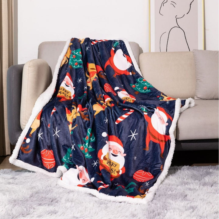 Fun Holiday-Themed Plush Fleece Blanket