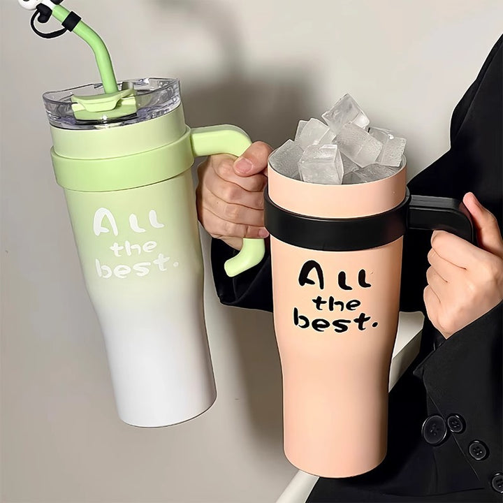Women’s insulated cup with integrated straw and practical handle Stornfield