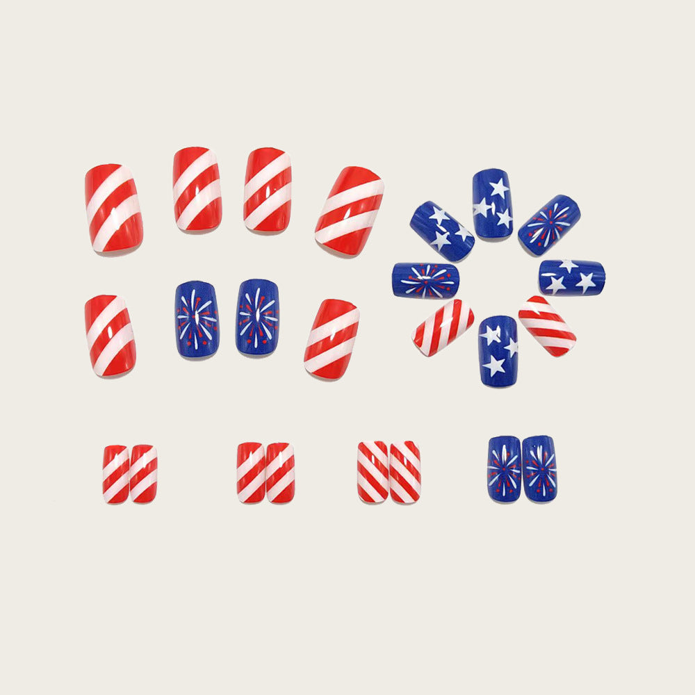 Artificial Nails in the Patriotic Design Stornfield