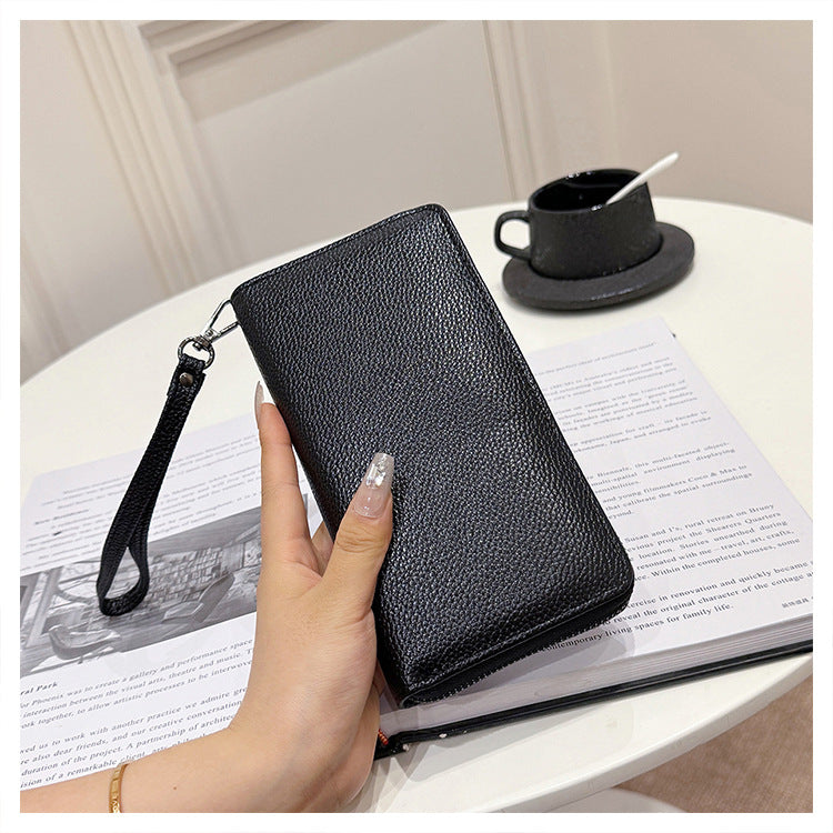 Compact Textured Zip Wallet