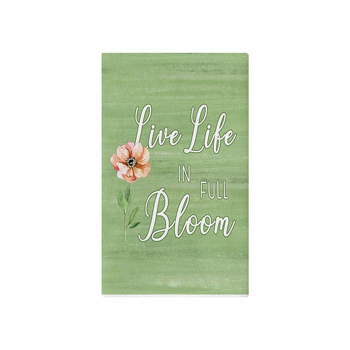 Women's Botanical Cotton Decorative Bath Towel with Butterfly Print