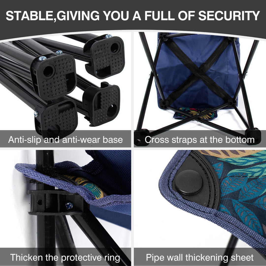 Women folding camping chair with backrest Stornfield