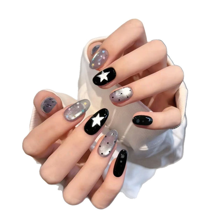 Artistic Starry Nail Art