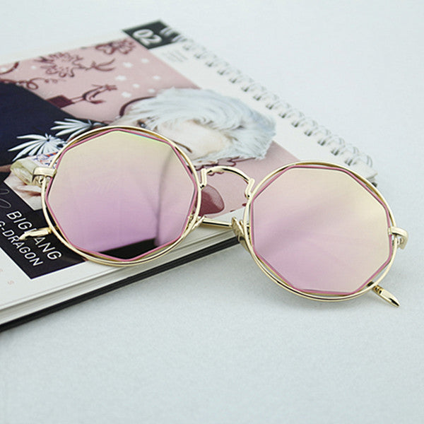 Women's Fashion Octagonal Sunglasses with Mirrored Lenses Stornfield