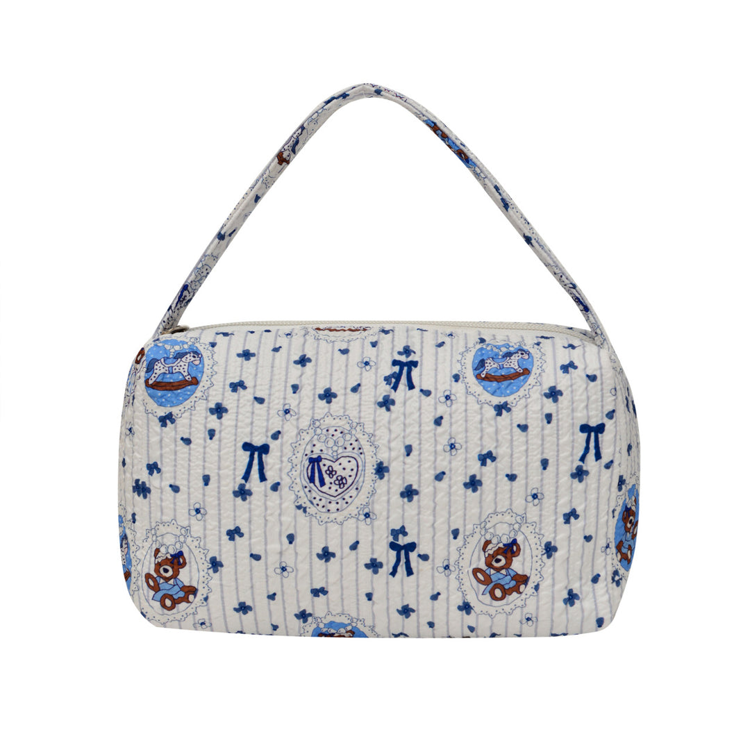 WoCharming Quilted Travel Cosmetic Bag Stornfield