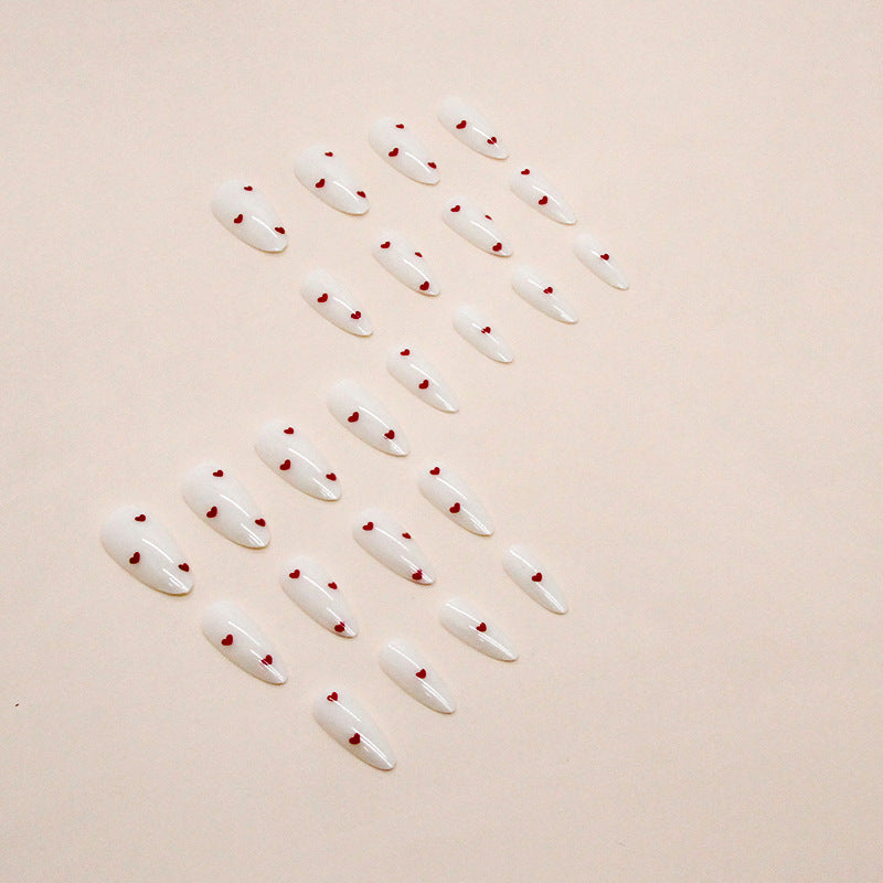Heart-Embellished Press-On Nail Designs Stornfield