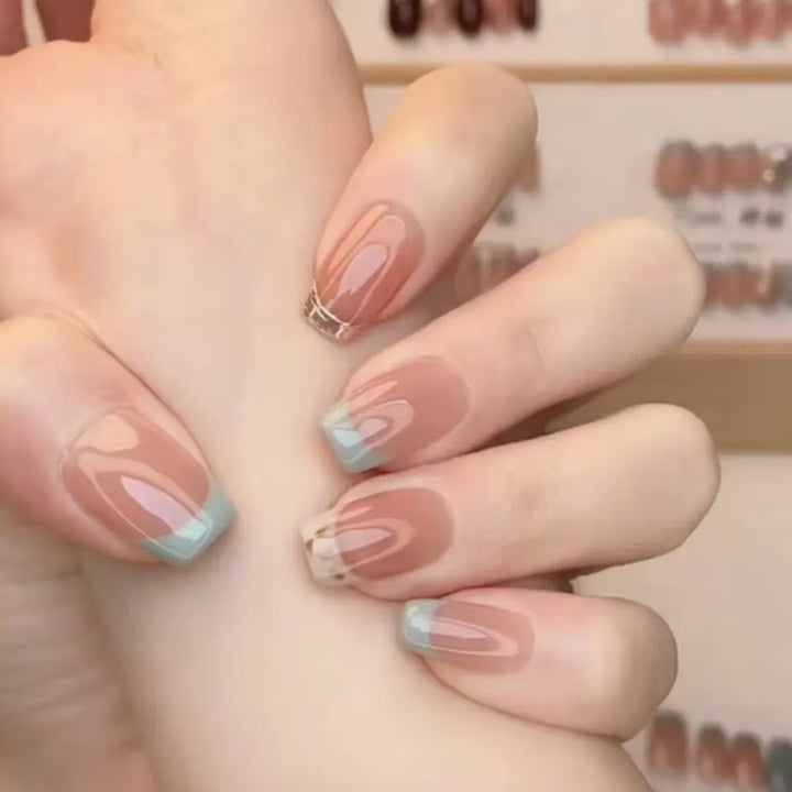 Elegant French Tip Press-On Nail Extensions