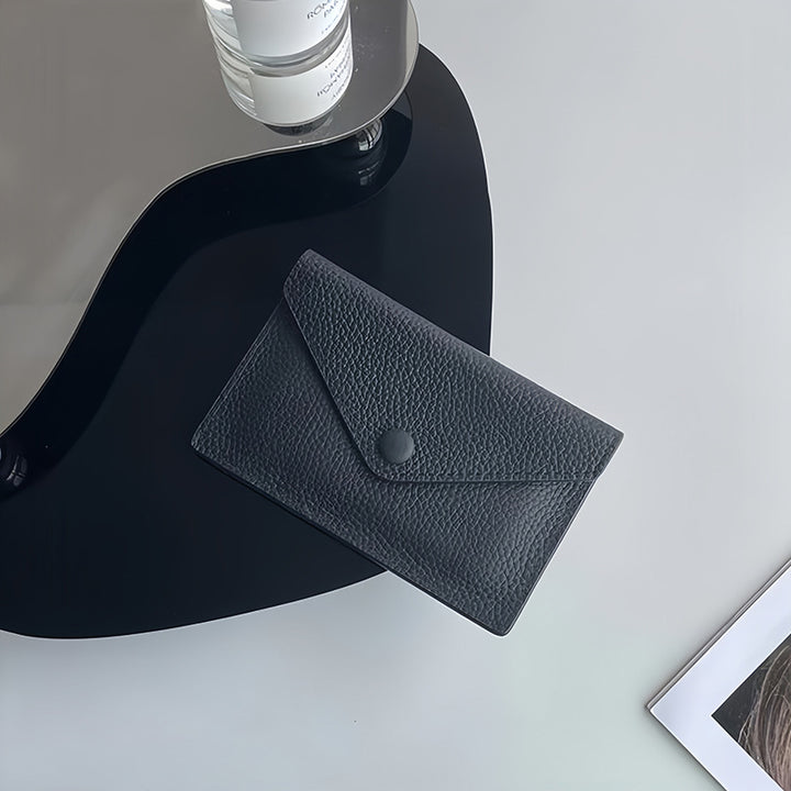 Textured Leather Card Holder Stornfield