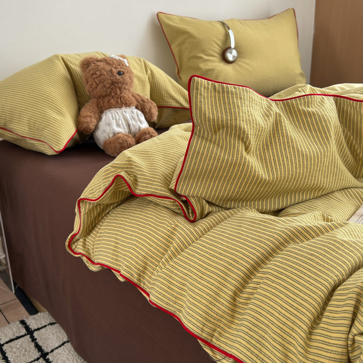 Striped Soft Duvet Cover Set