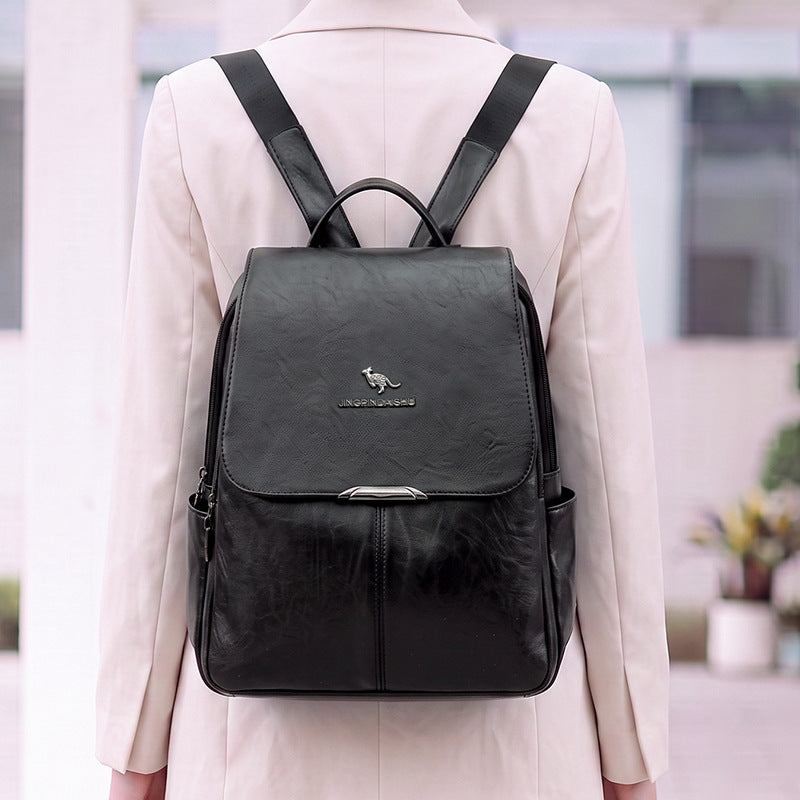 Durable Multi-Functional Leather Backpack Stornfield