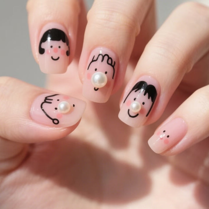 Whimsical Character Nail Art Stornfield