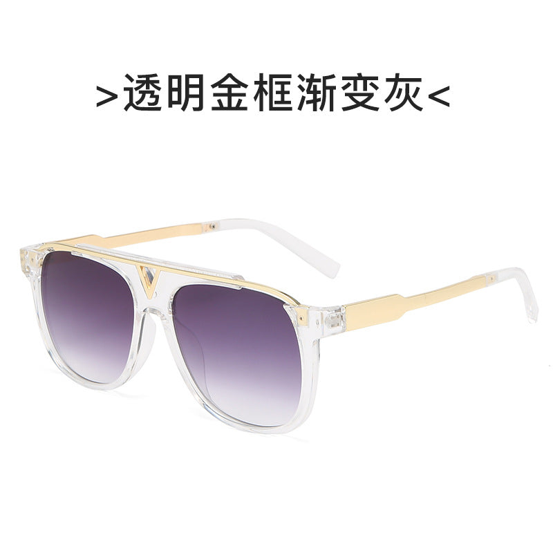 Women elegant oversized sunglasses with stylish transparent frame Stornfield