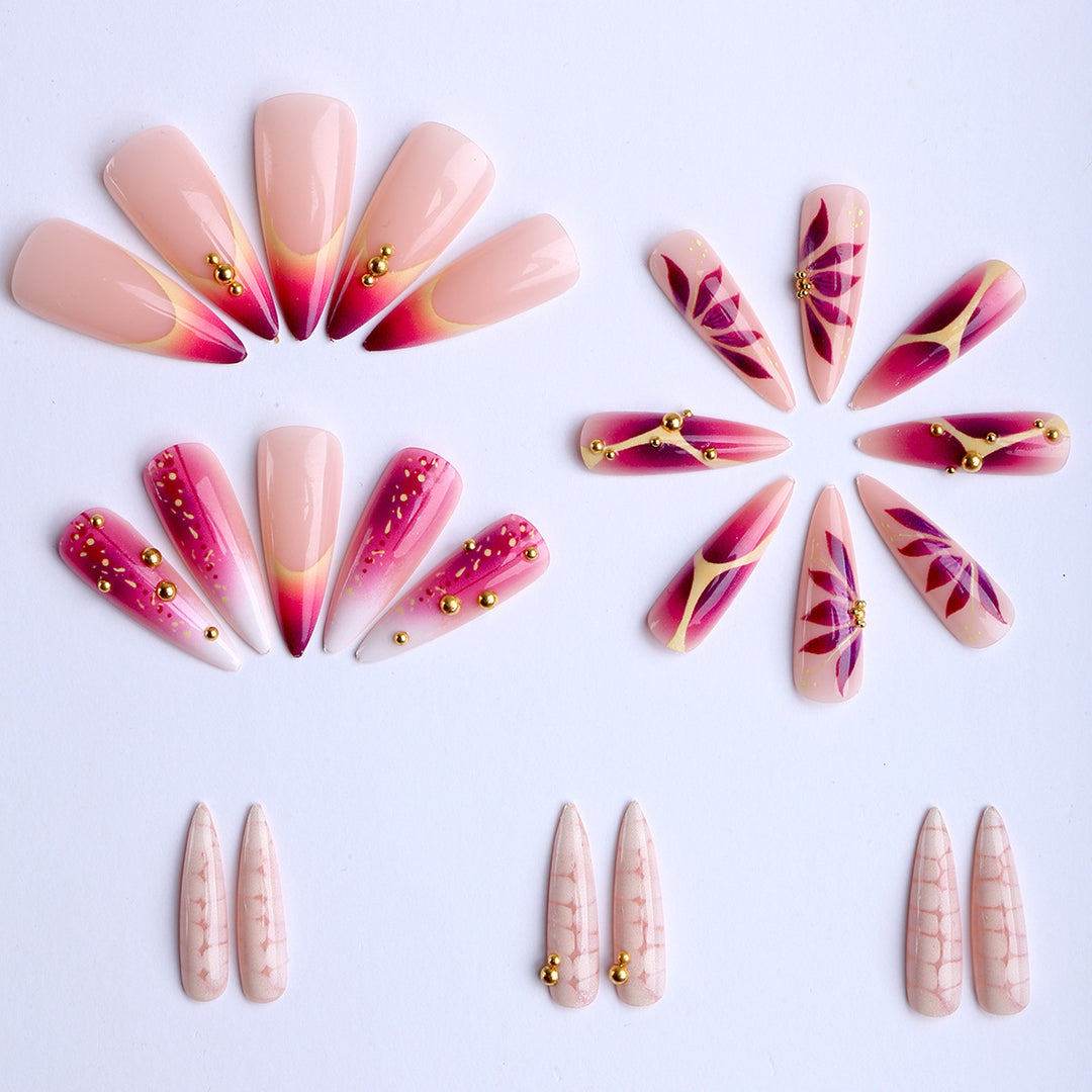 Exquisite Artificial Nails with Glamorous Accents Stornfield