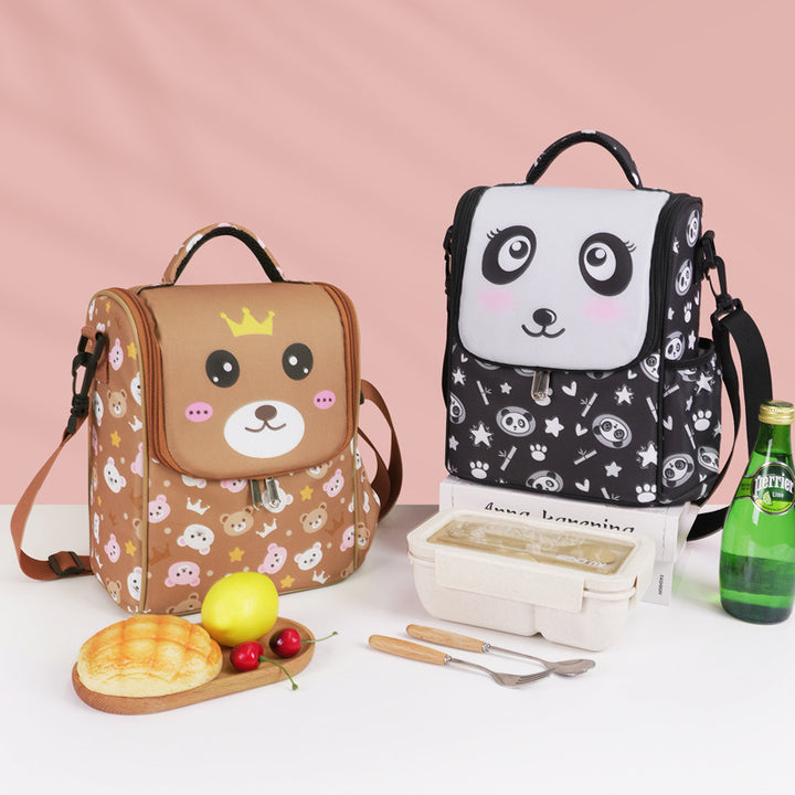 Cute Panda Print Insulated Lunch Bag