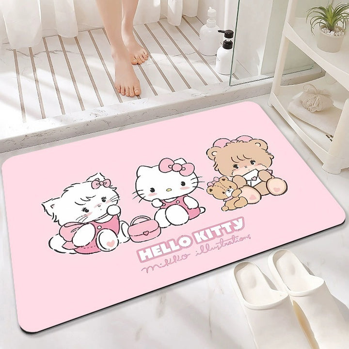 Cute Cartoon-Themed Absorbent Bath Mat