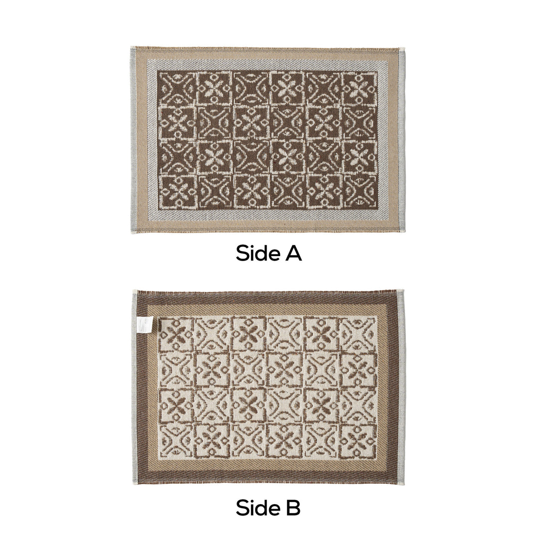 Reversible jacquard scarf with ornamental weaving pattern Stornfield