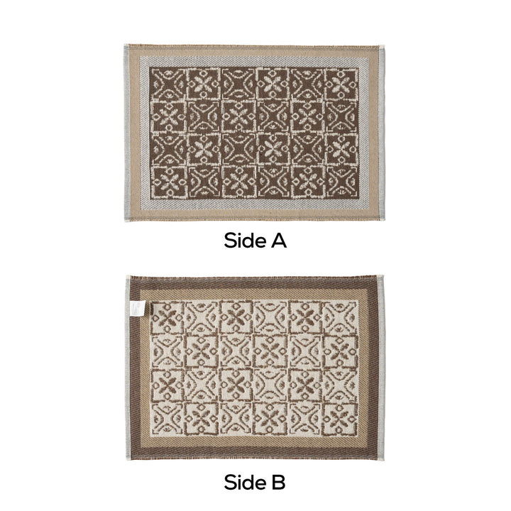 Reversible jacquard scarf with ornamental weaving pattern Stornfield