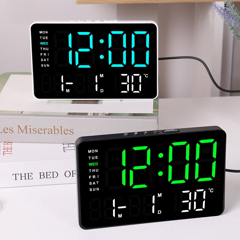 Digital Wall Clock with Temperature and Date Display Stornfield