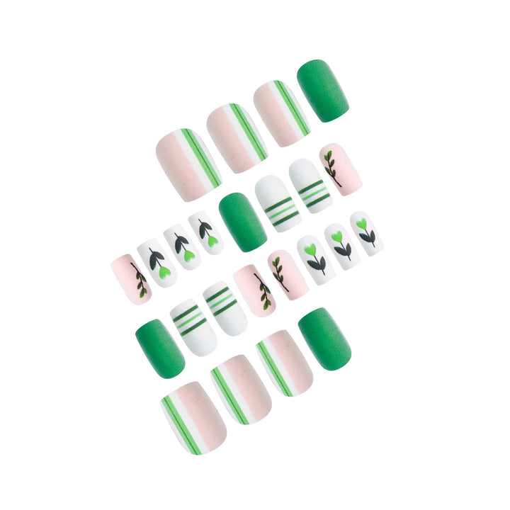 Botanical-Themed Press-On Nail Art Stornfield