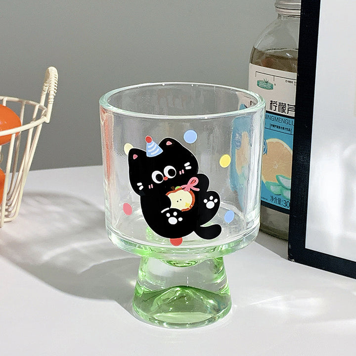 Playful drinking glass with cat motif Stornfield