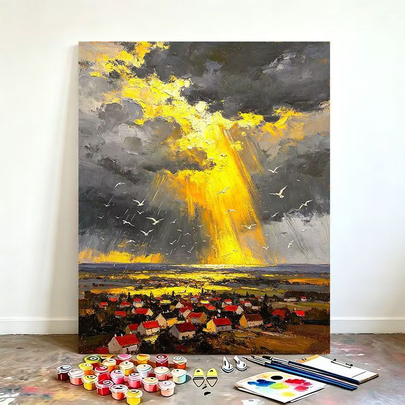 Scenic Rainbow Landscape Paint by Numbers Kit Stornfield