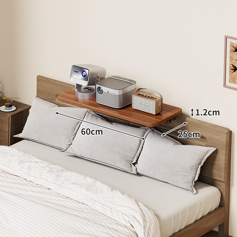 Slim Wall-Mounted Floating Bedside Shelf with Concealed Brackets