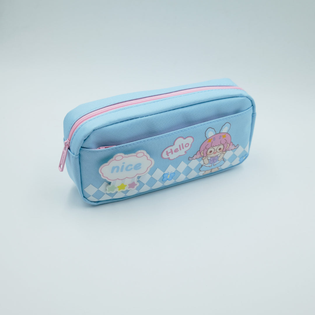 Cute Character Zippered Pencil Case