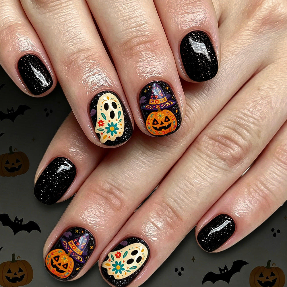 Halloween-Themed Press-On Nail Art Stornfield 1787542717