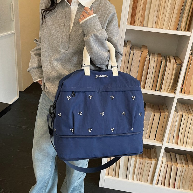 Multi-Functional Embroidered Travel Duffle
