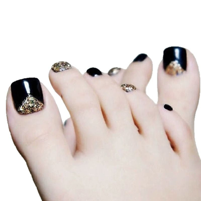 Premium Rhinestone-Embellished Press-On Toenail Set Stornfield