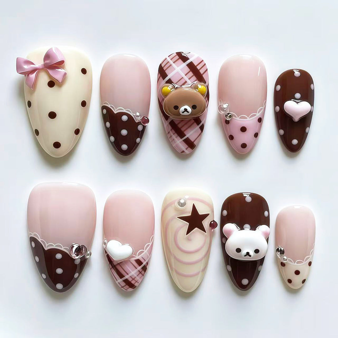 Whimsical Character-Themed Press-On Nail Set 1790745248
