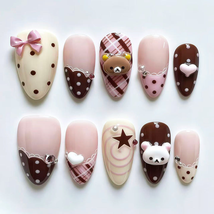 Whimsical Character-Themed Press-On Nail Set 1790745248