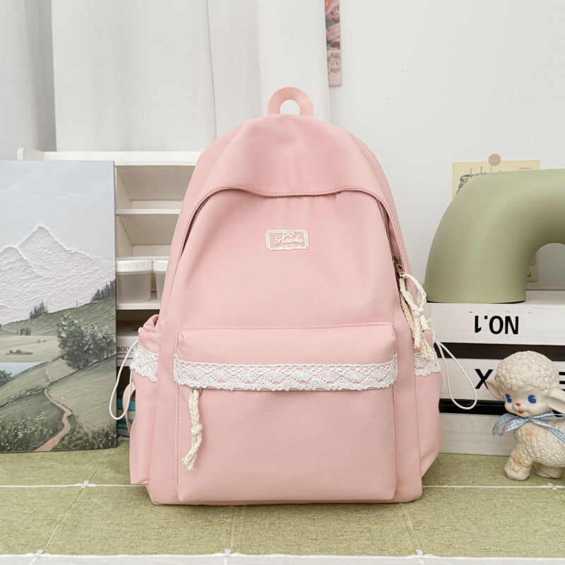 Adorable Lace-Trimmed Backpack Stornfield