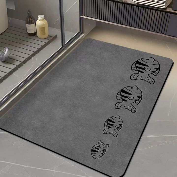 Cartoon Hippo Bath Mat