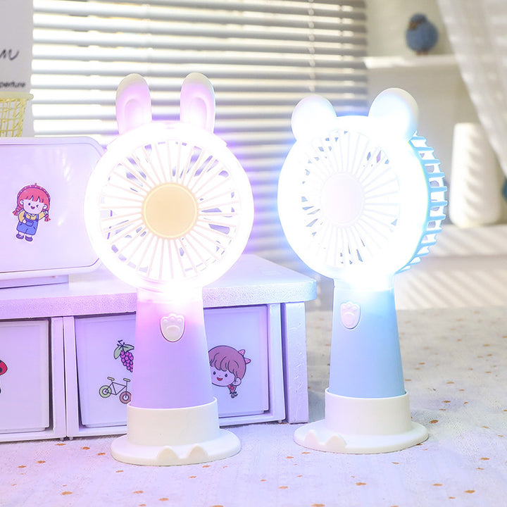 Women's Portable LED Fan in Cute Rabbit Design Stornfield