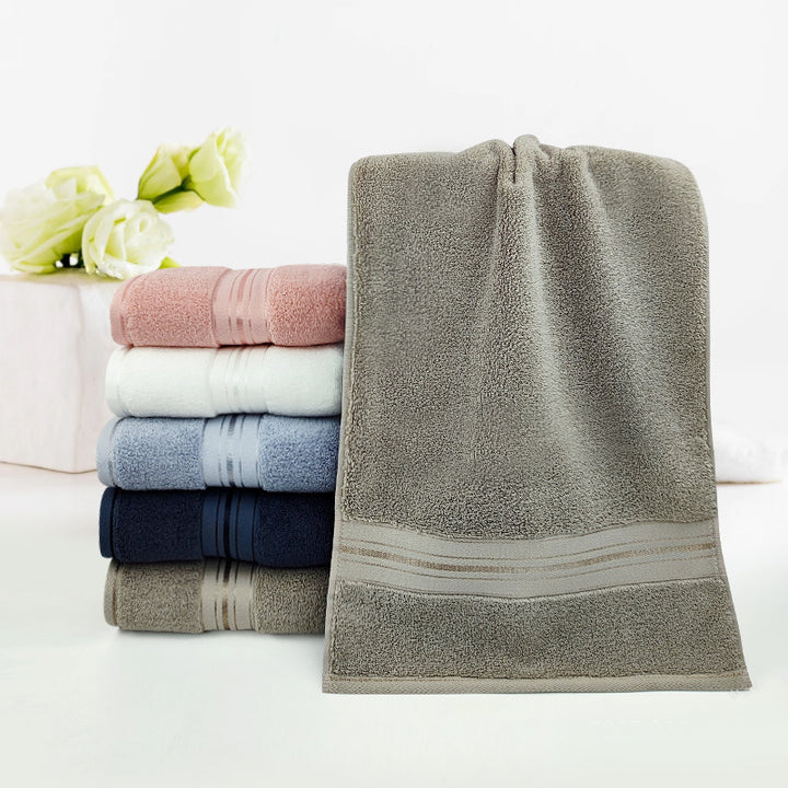 Premium Terry Bath Towel With Elegant Striped Border Stornfield