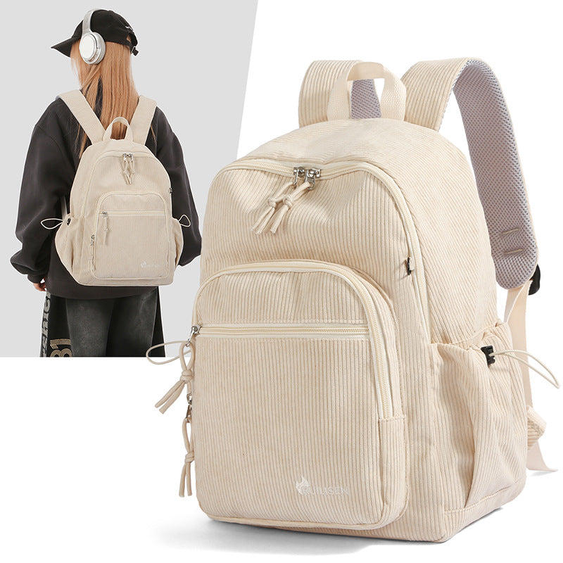 Textured Corduroy Travel Backpack Stornfield