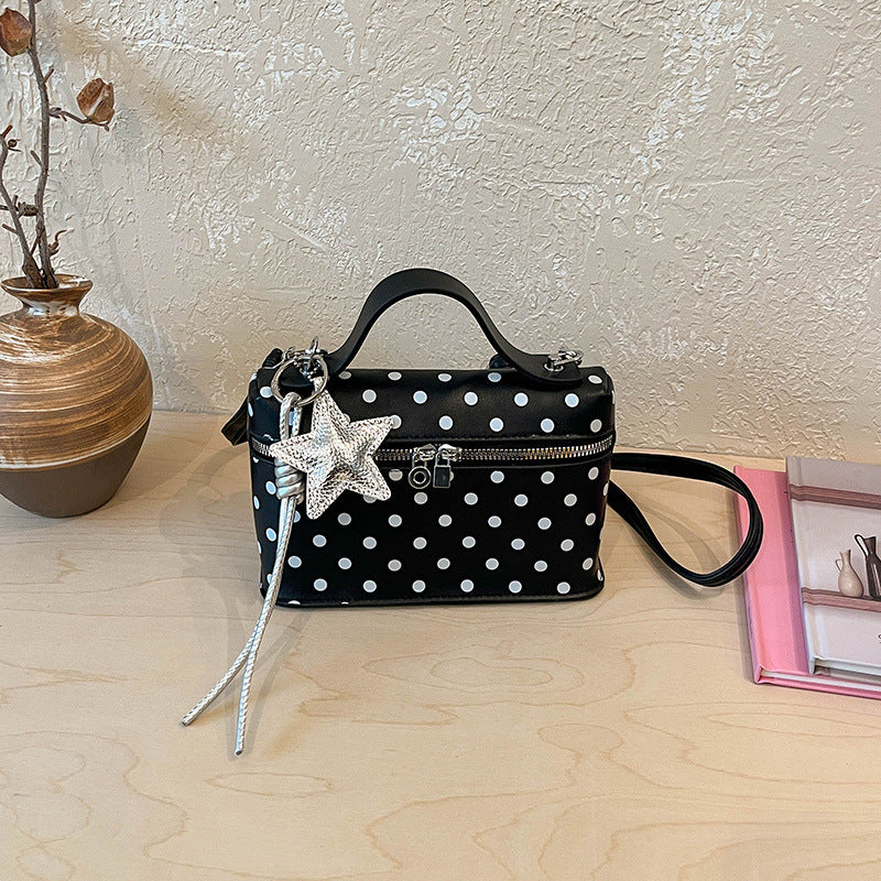 Structured Polka Dot Handbag