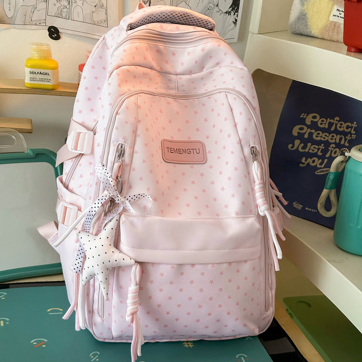 Star-Patterned Multi-Pocket Backpack Stornfield