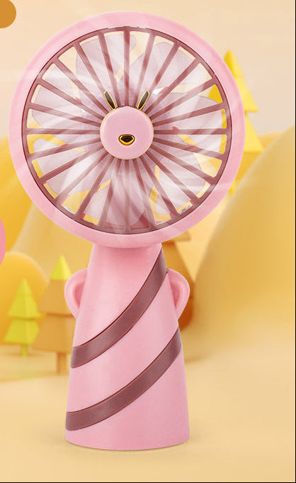 Women's Handy Mini Fan in Bear Design Stornfield