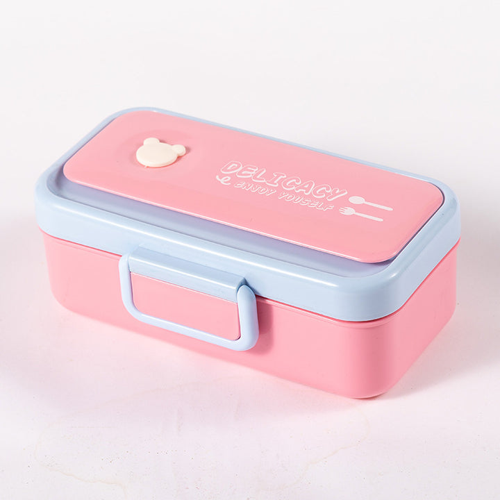 Multi-Layered Bento Lunch Box with Secure Closure