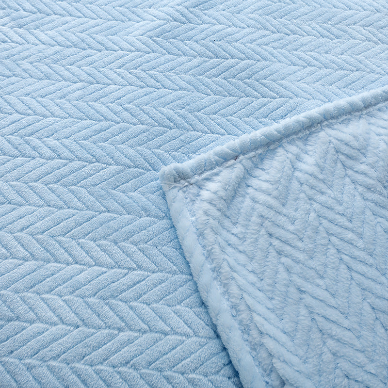 Women Cozy Reversible Blanket with Cable Pattern Stornfield