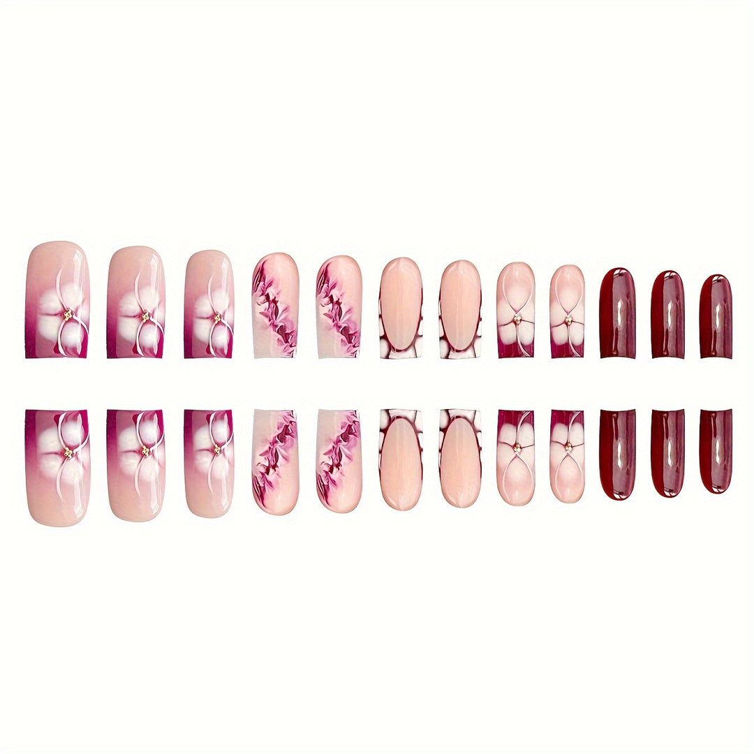 Floral Art Acrylic Nail Set Stornfield