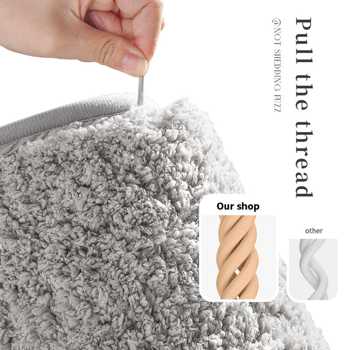 Plush Textured Bathroom Runner