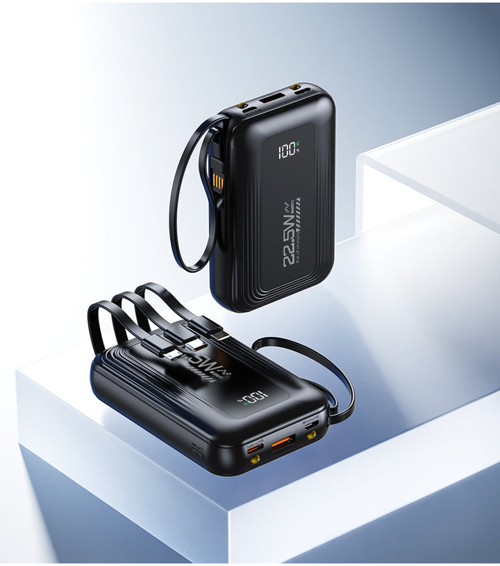 Portable power bank with integrated fast charging ports and digital display Stornfield