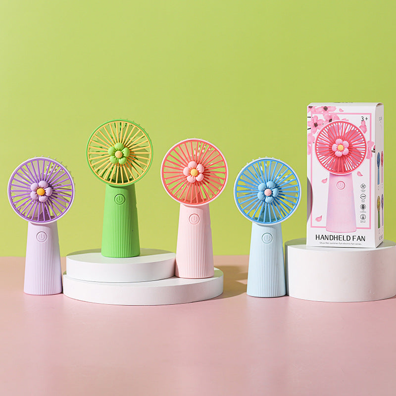 Flower-Themed Handheld Cooling Fan Stornfield