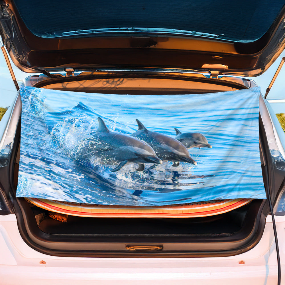 Trunk mat in creative flamingo design Stornfield